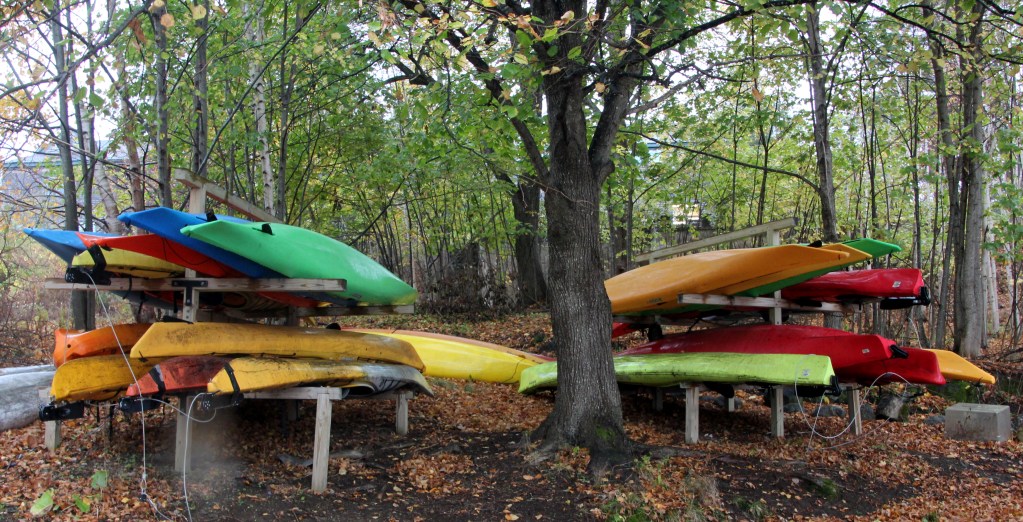canoes on COA's pier